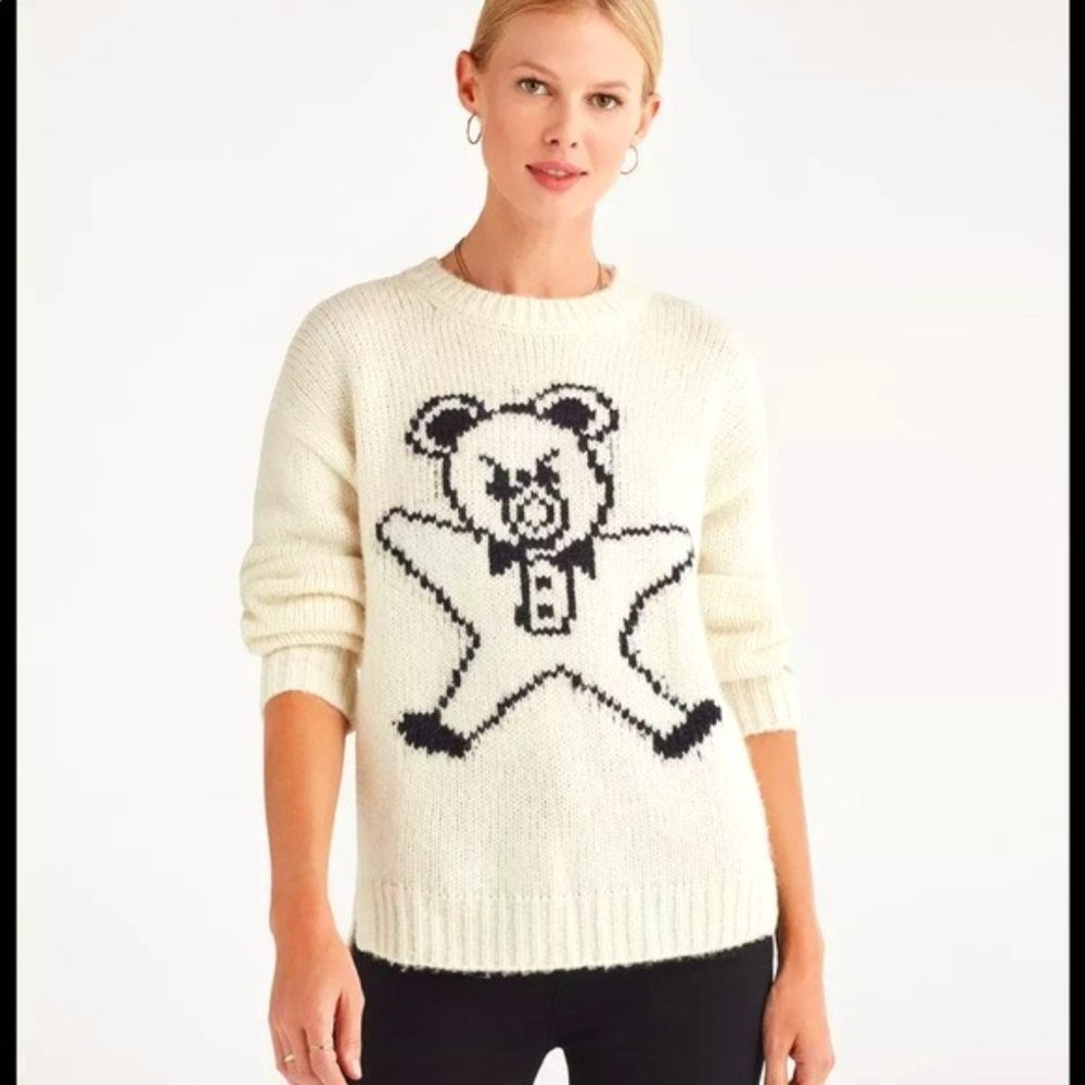 Step Hem Teddy Sweater by 7 For All Mankind